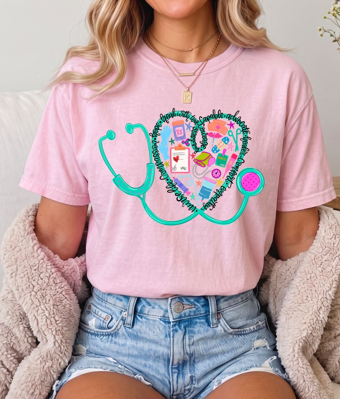 Nurse Stethoscope Tee