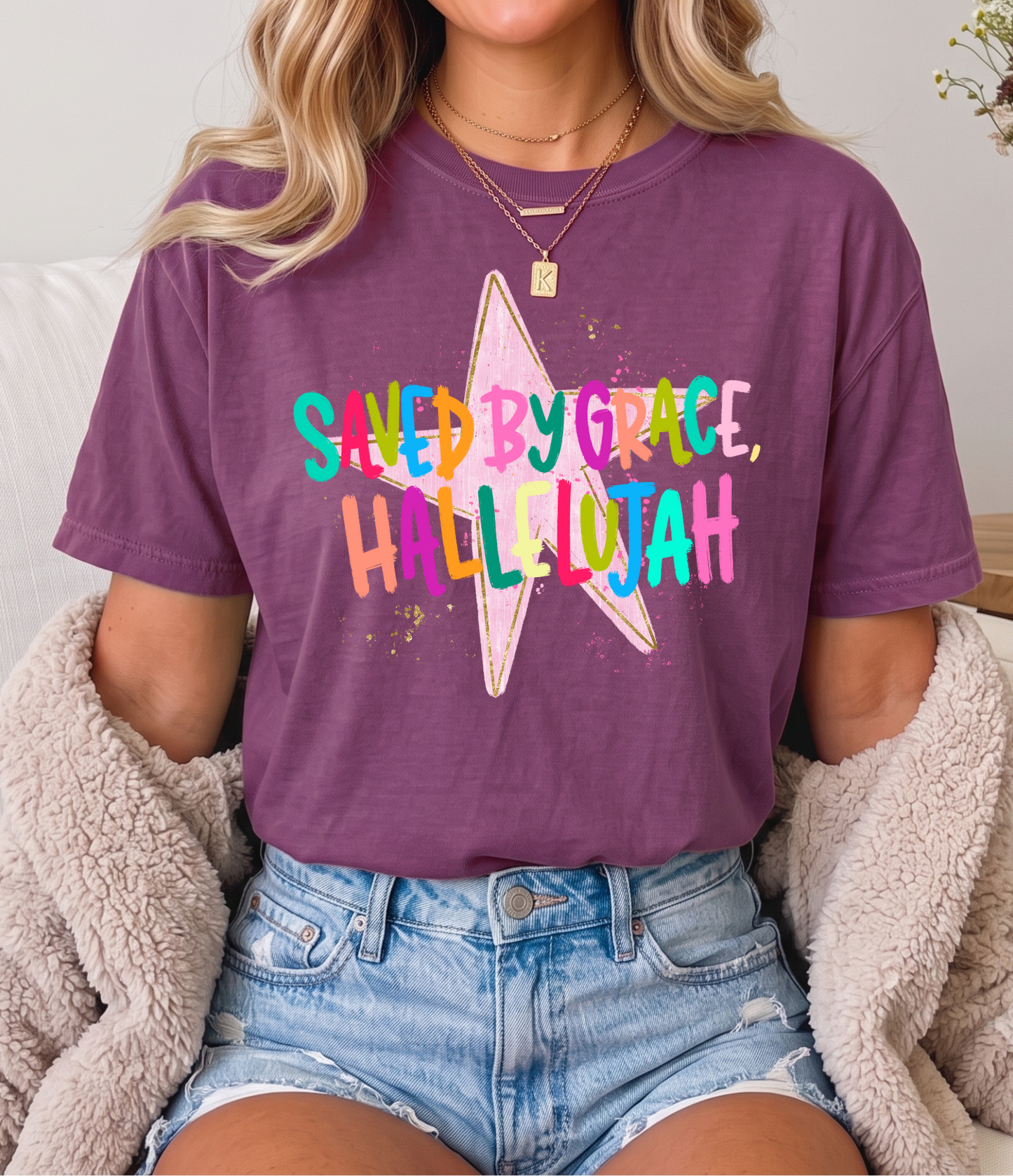 **Deal of the Day **Saved by Grace Hallelujah Tee