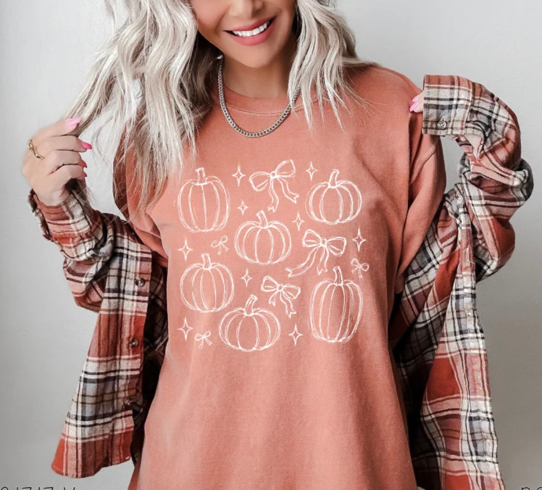 Pumpkin Bow Tee