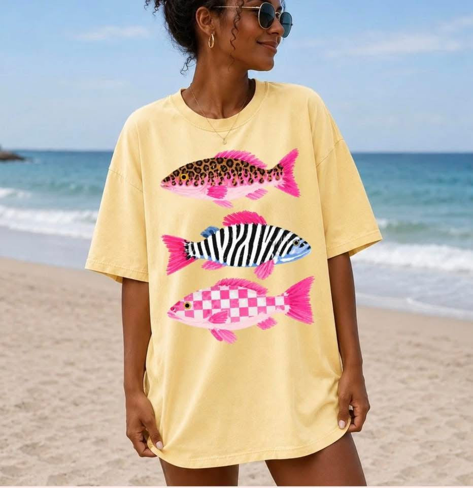 Patterned Fish Trio