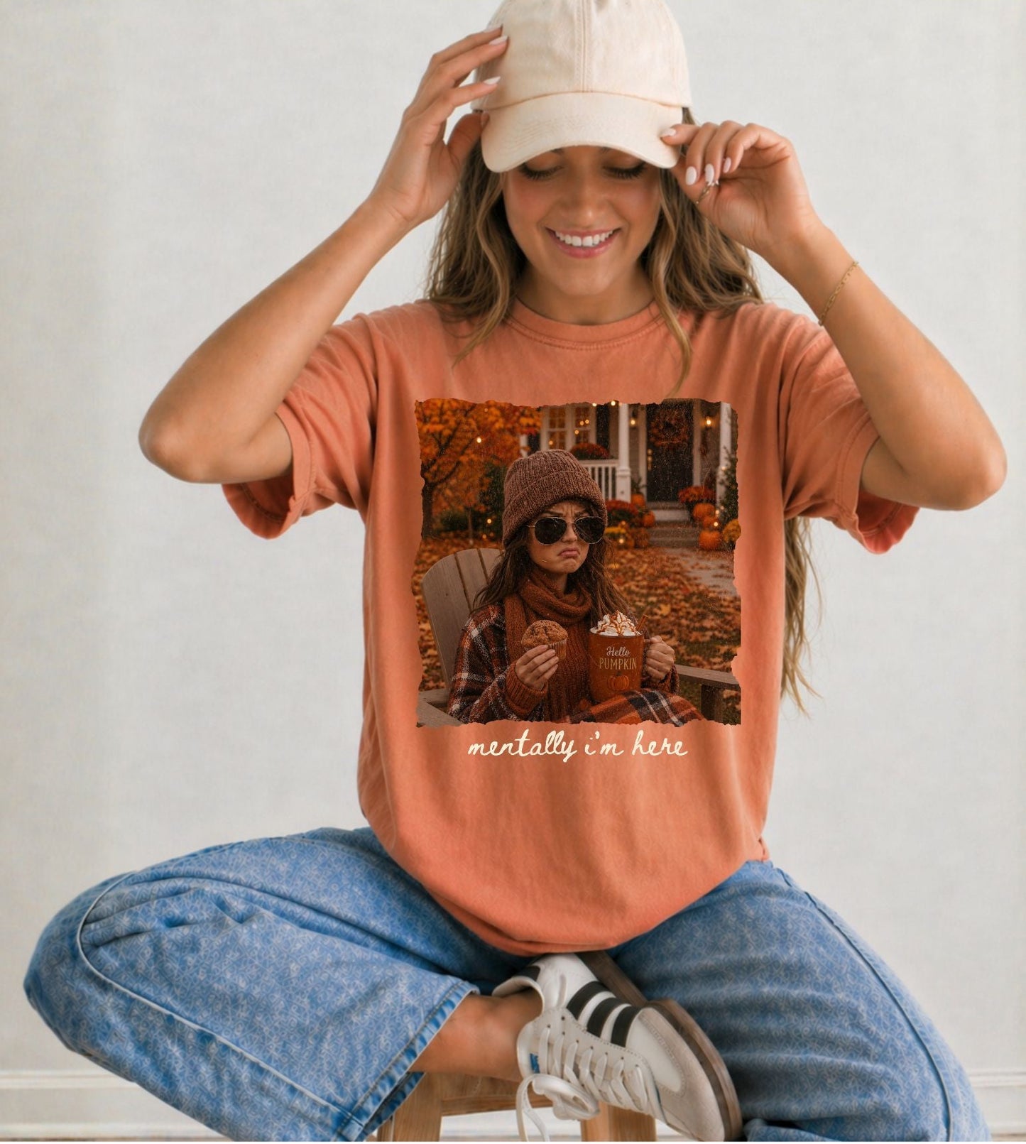 Mentally I'm Here Fall Tee
