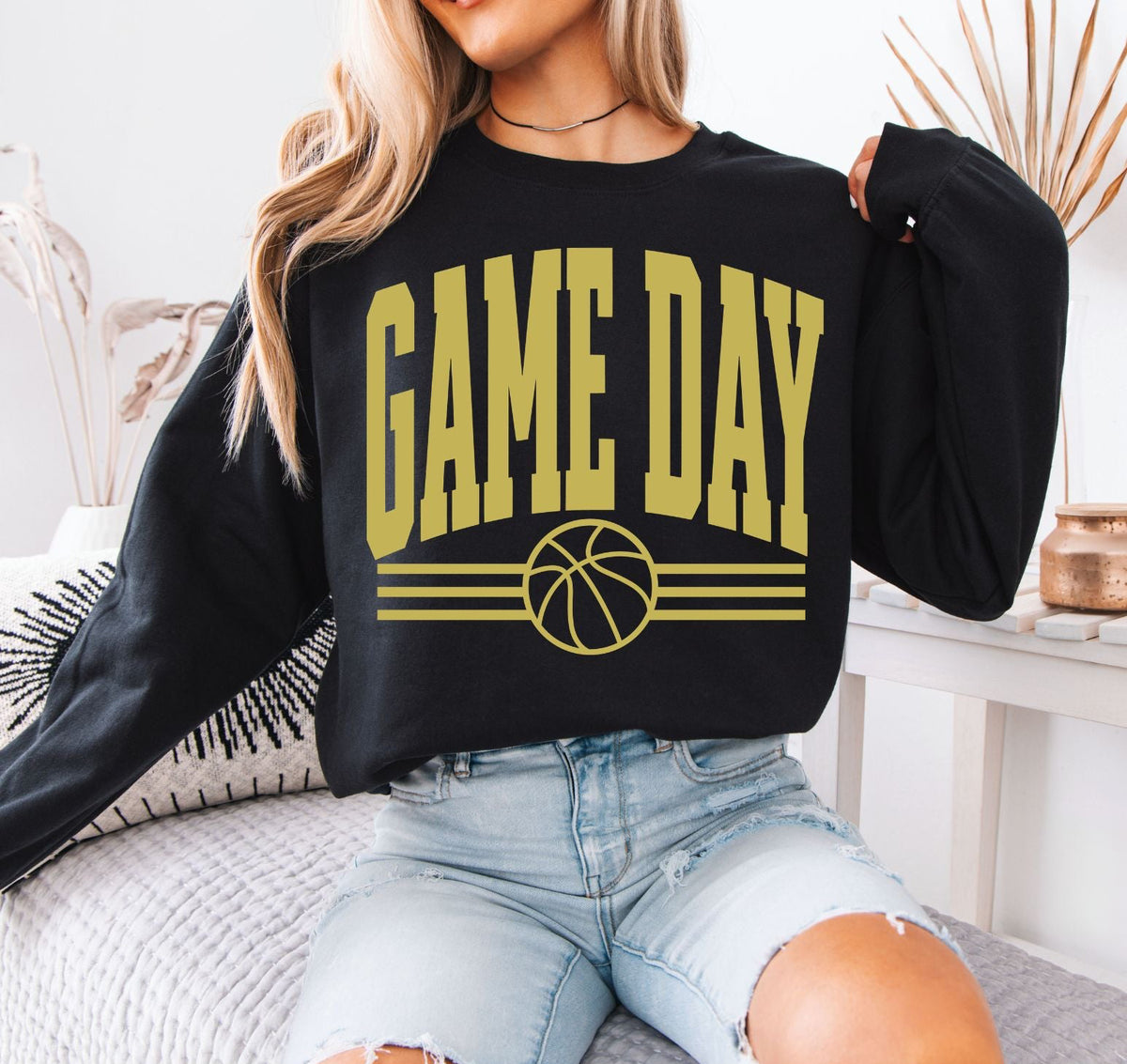 Basketball Game Day Graphic - Black Gold