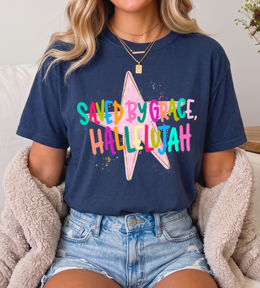 Saved by Grace Hallelujah Tee
