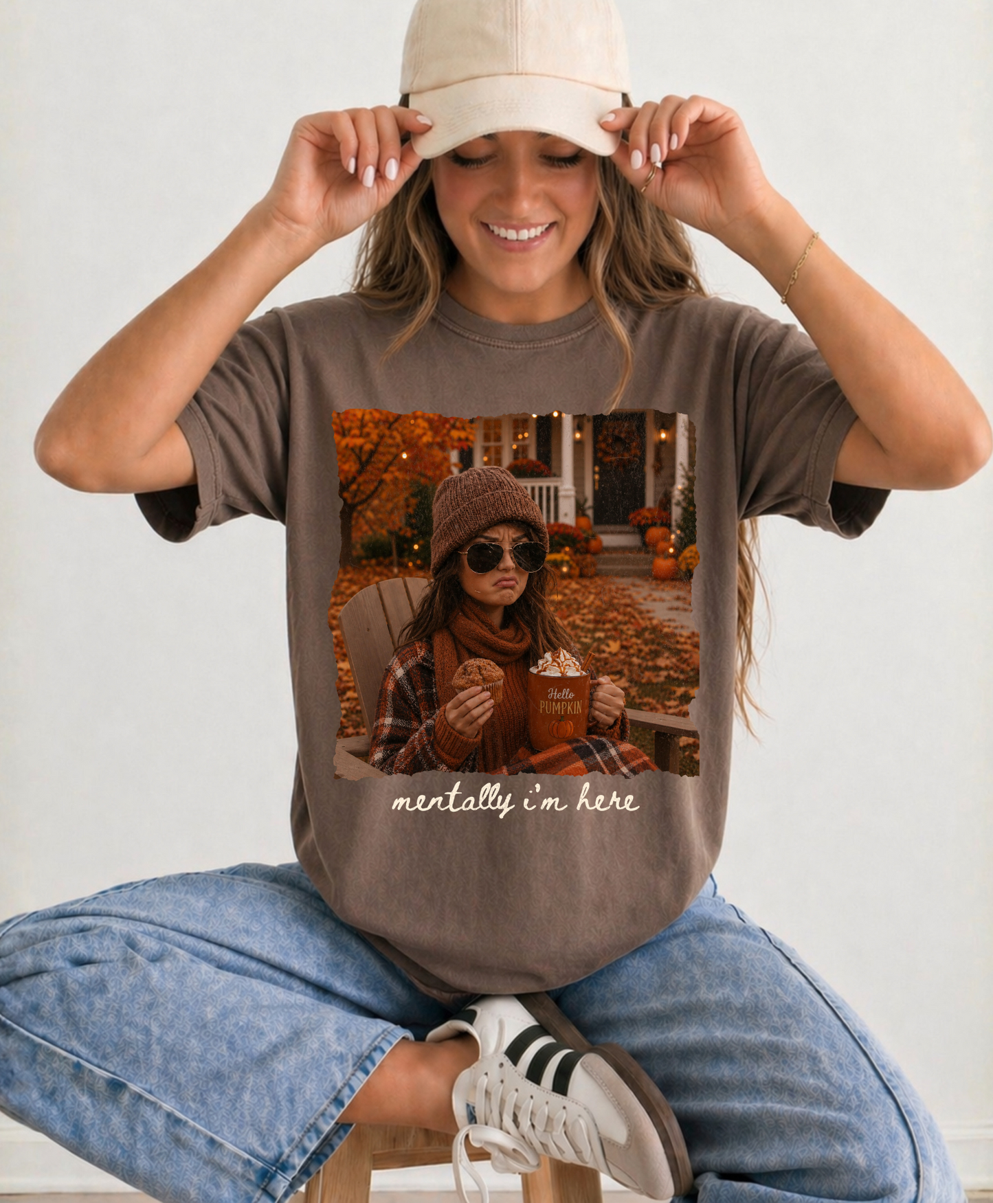 Mentally I'm Here Fall Tee