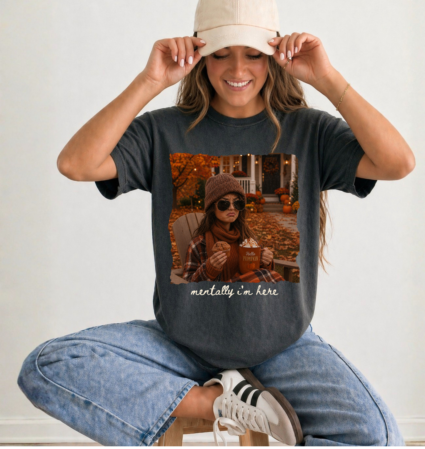 Mentally I'm Here Fall Tee