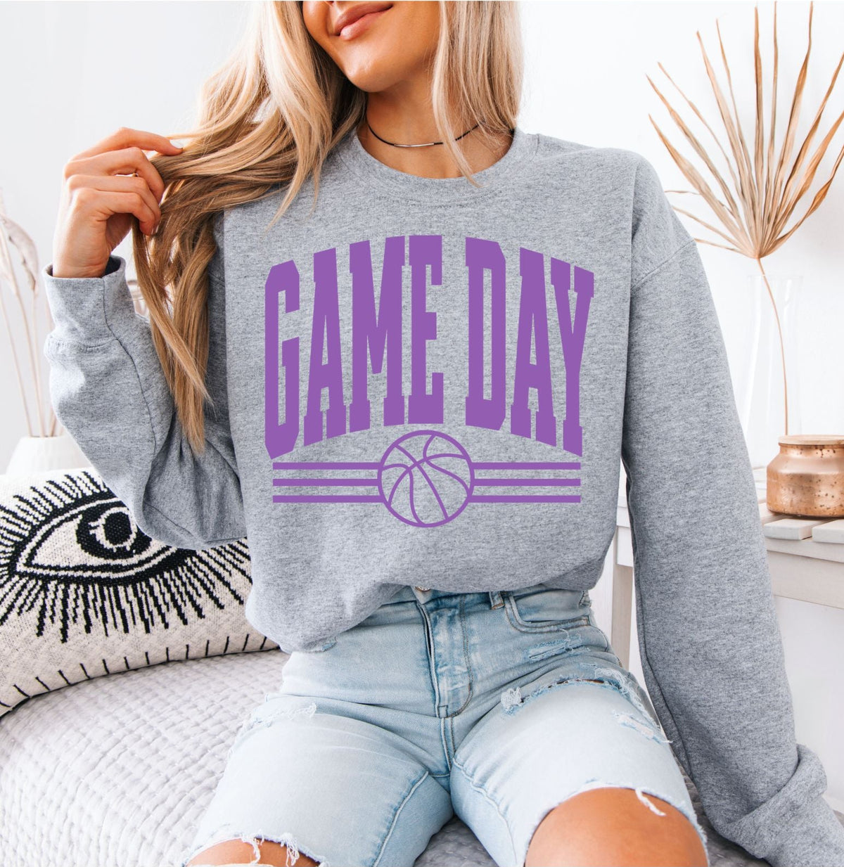 Basketball Game Day Graphic - Purple Black