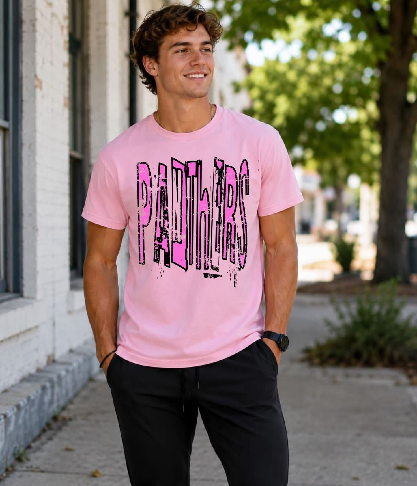 Panthers Magazine Distressed Pink Out