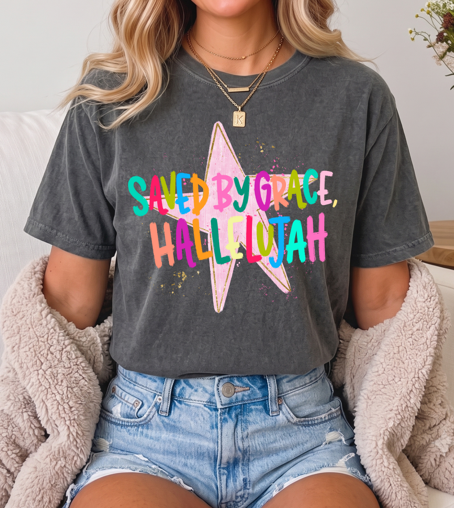 **Deal of the Day **Saved by Grace Hallelujah Tee