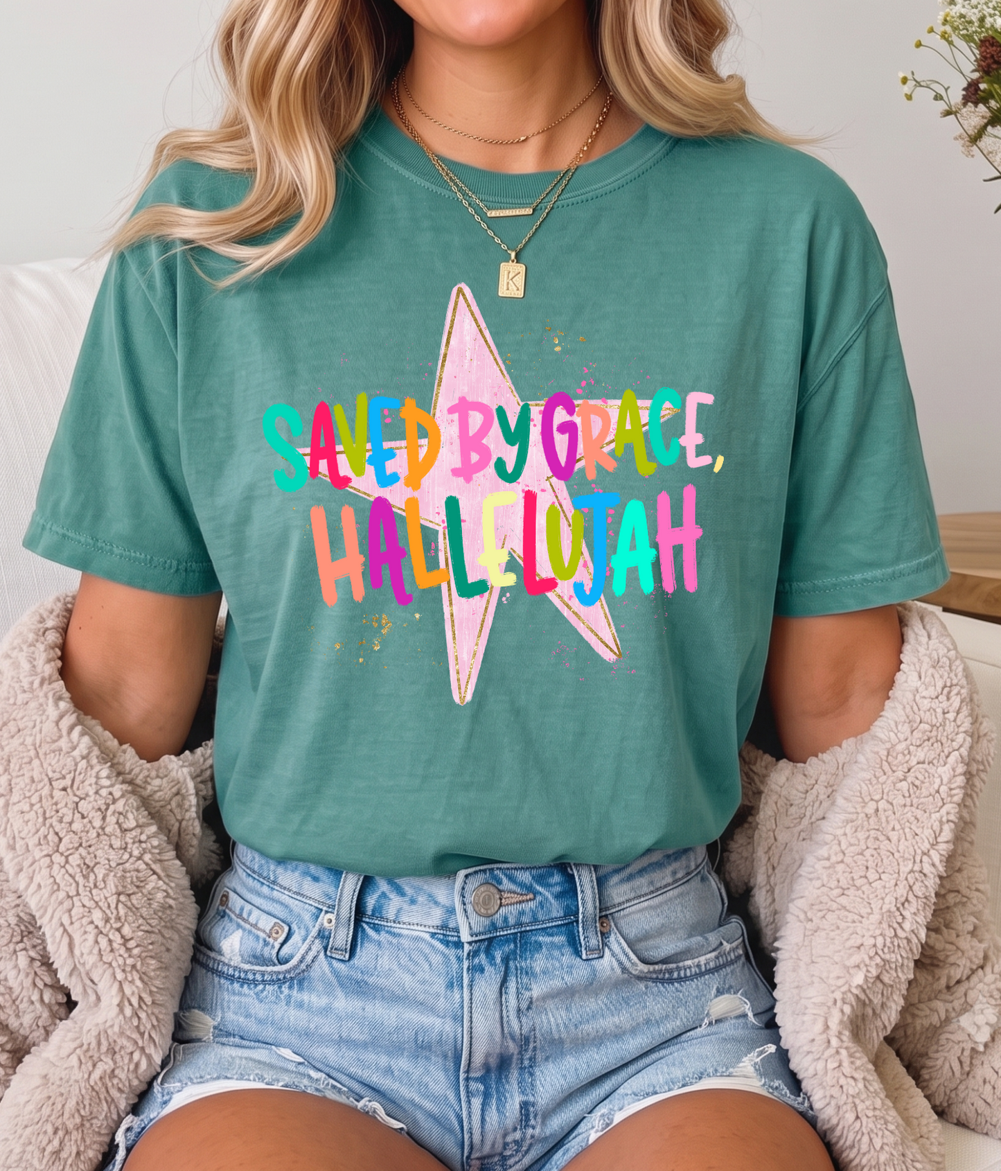 **Deal of the Day **Saved by Grace Hallelujah Tee