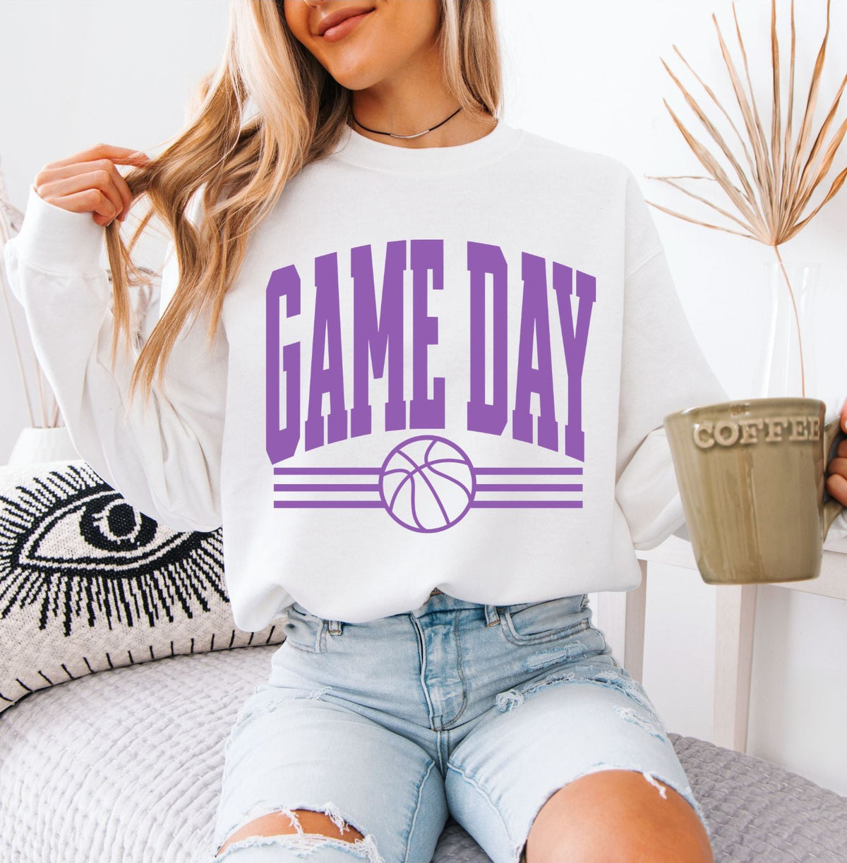 Basketball Game Day Graphic - Purple Black