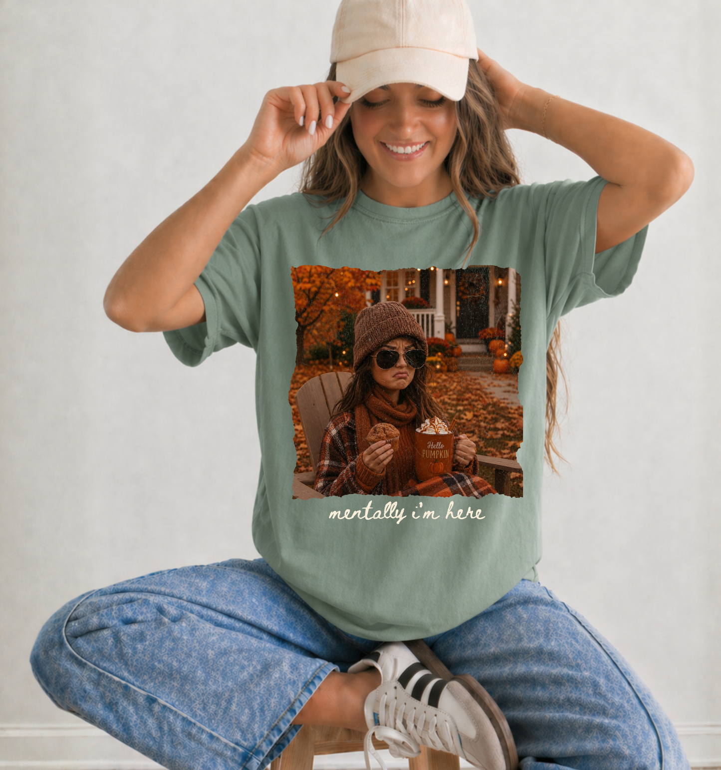 Mentally I'm Here Fall Tee