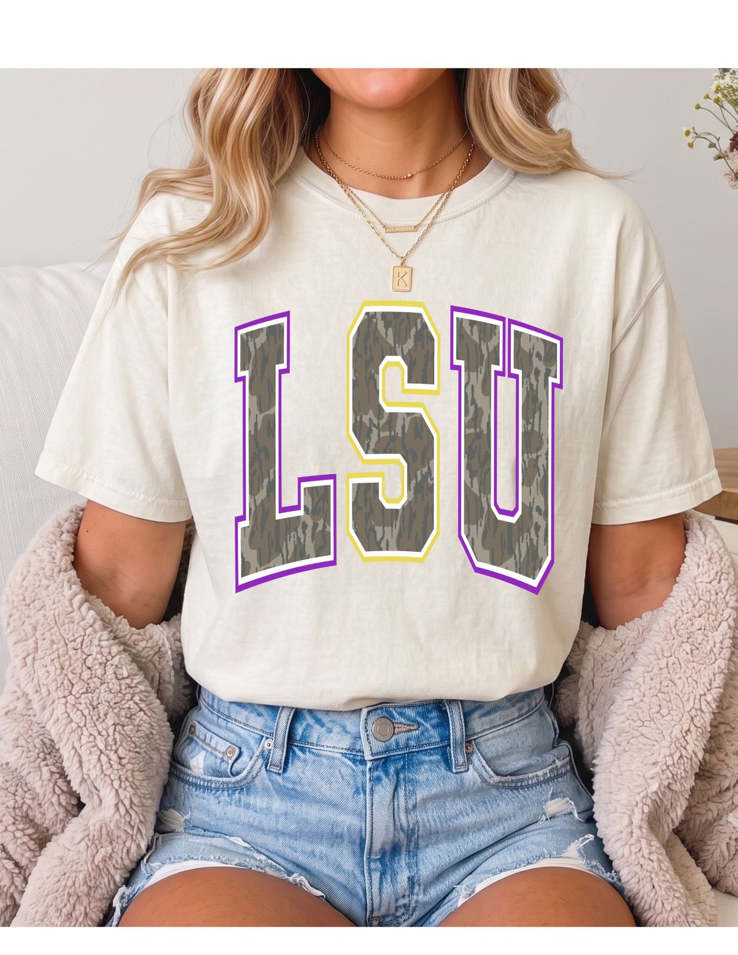 LSU Bottomland Camo Tee