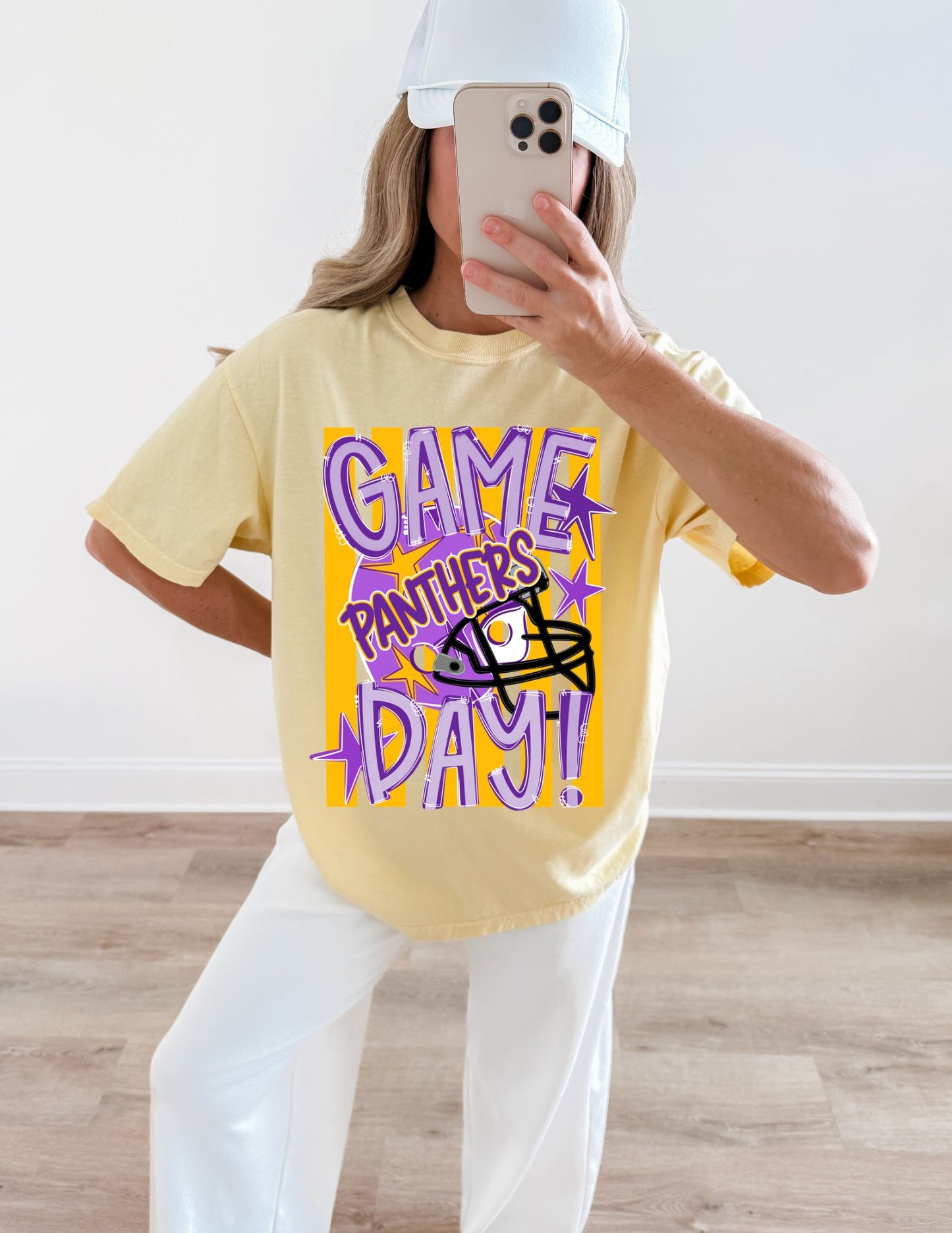 Game Day Stripes - Panthers - Purple Gold