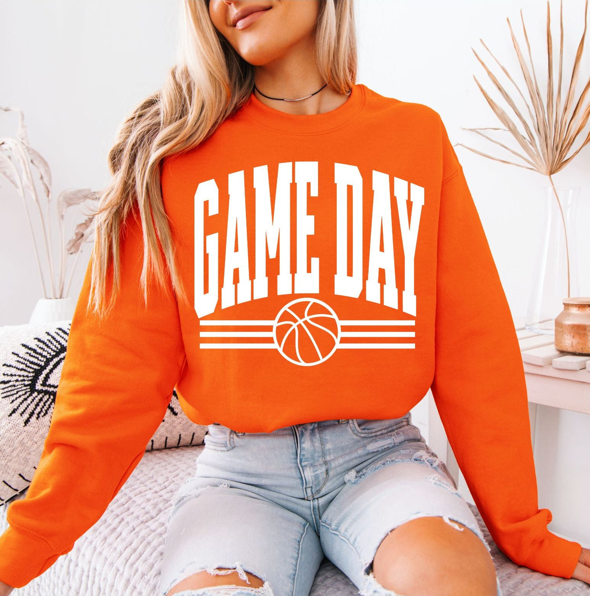 Basketball Game Day Graphic - Black Orange