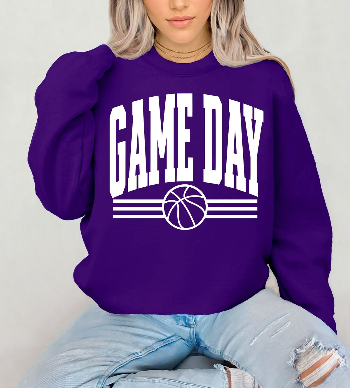 Basketball Game Day Graphic - Purple Black
