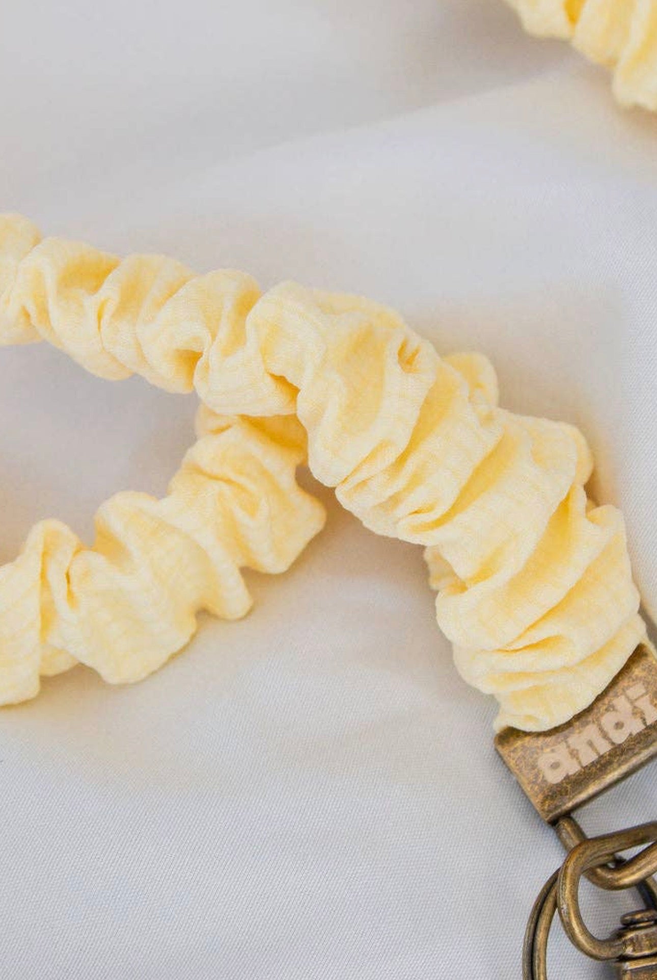 Butter Yellow Scrunchie Lanyard