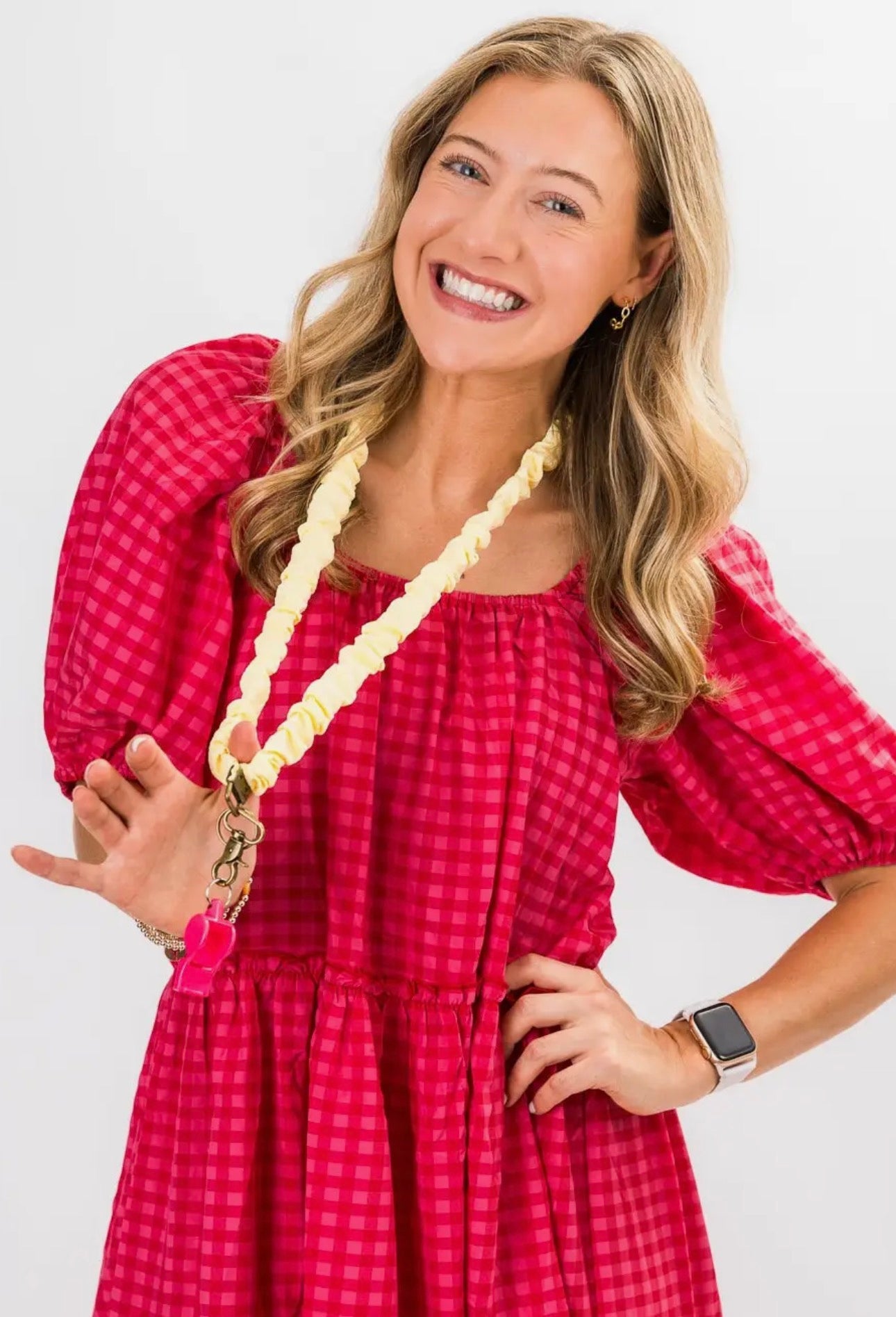 Butter Yellow Scrunchie Lanyard