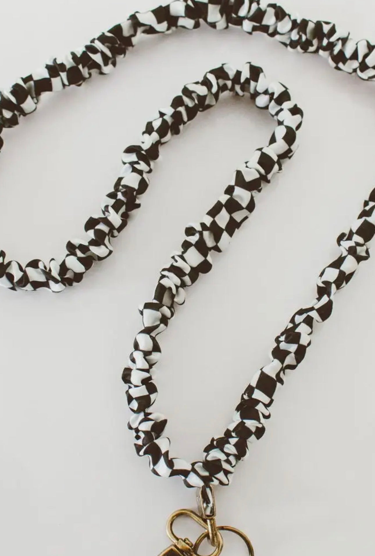 Black Checkerboard Lanyard