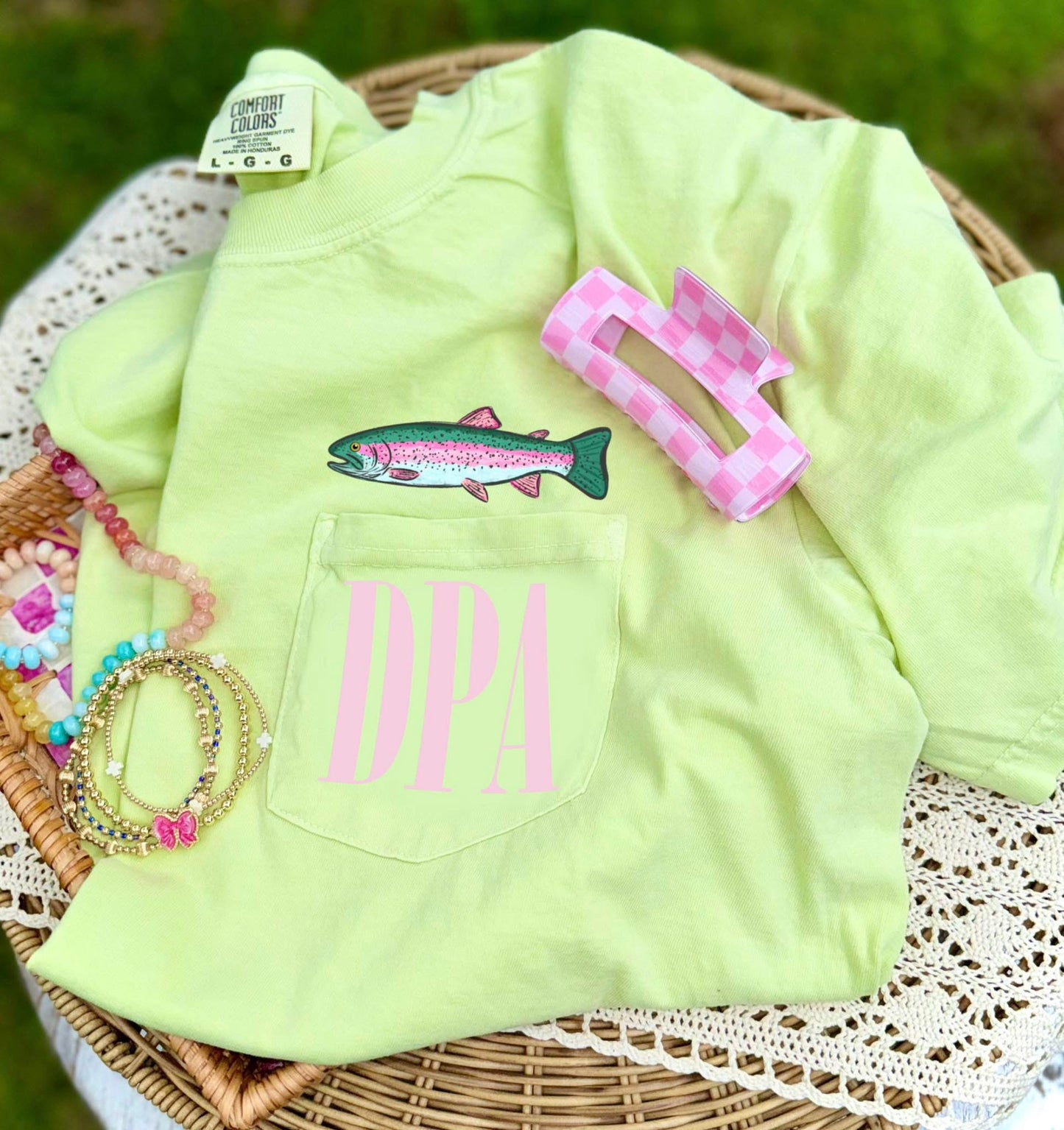 Monogram Trout Pocket Tee