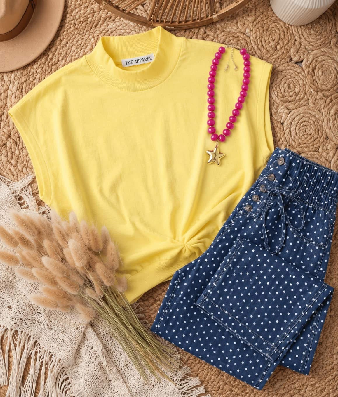 High Neck Yellow Top
